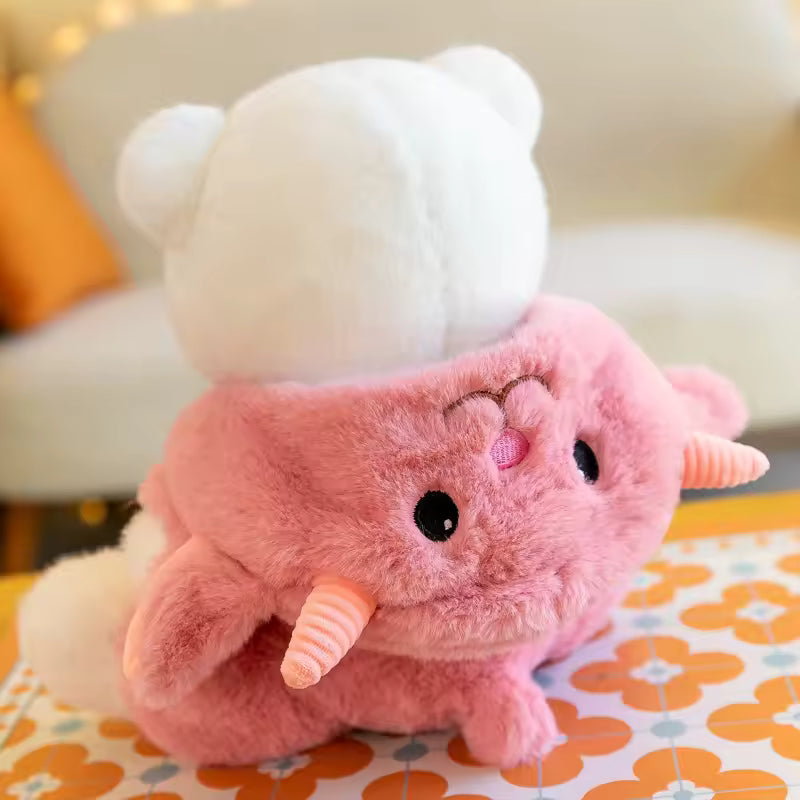 Puffu™ Oso Ajolote Rosa | Hecho a mano